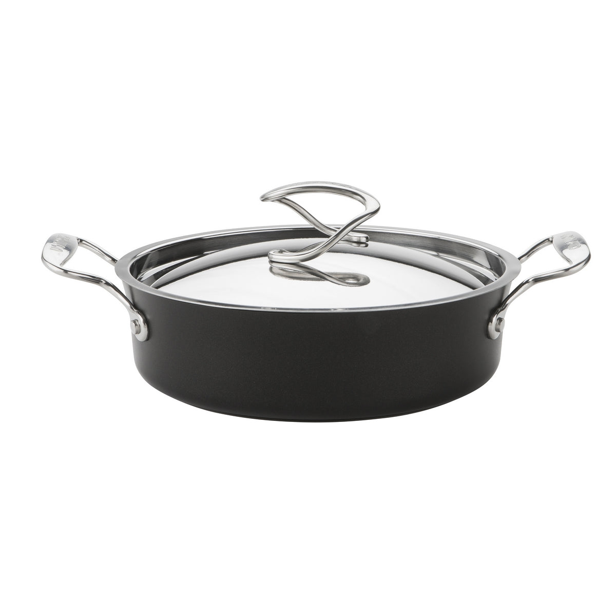 Style Non Stick Induction Sauté & Paella Pan & Lid 2 Sizes