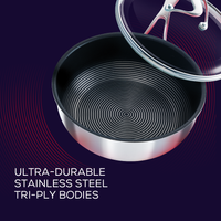 With ultra durable tri-ply body, this 26cm stainless steel nonstick chef's pan is built for a lifetime of bold cooking.