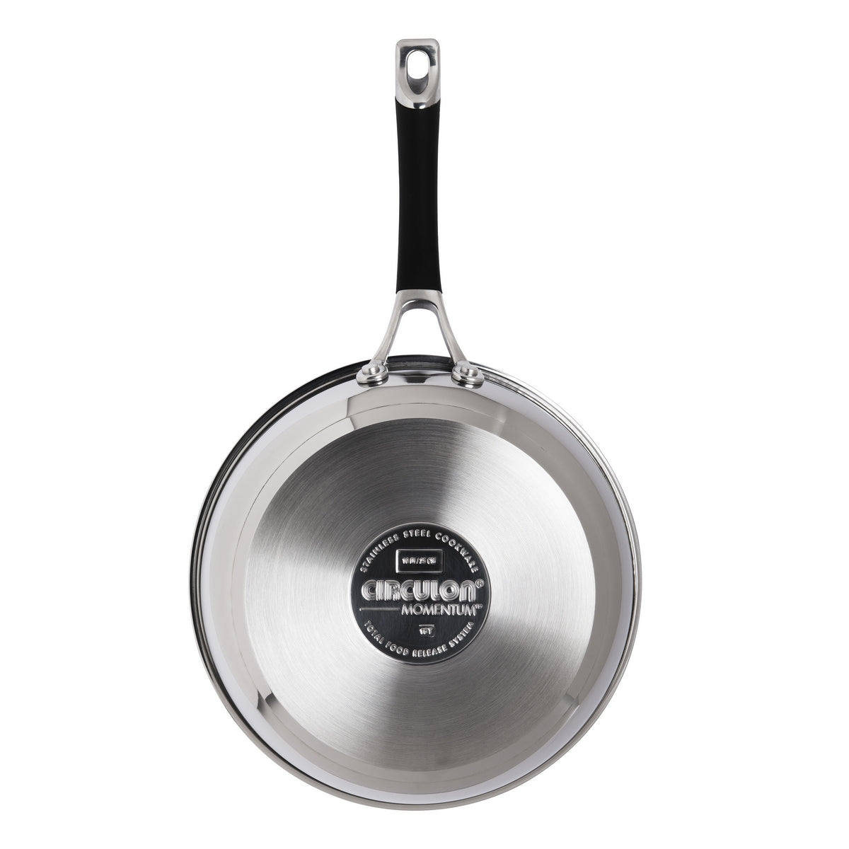 Momentum stainless steel frying pan has an edge to edge induction suitable base for all hob types