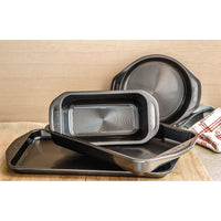 Product photo showing all Circulon bakeware products in the range