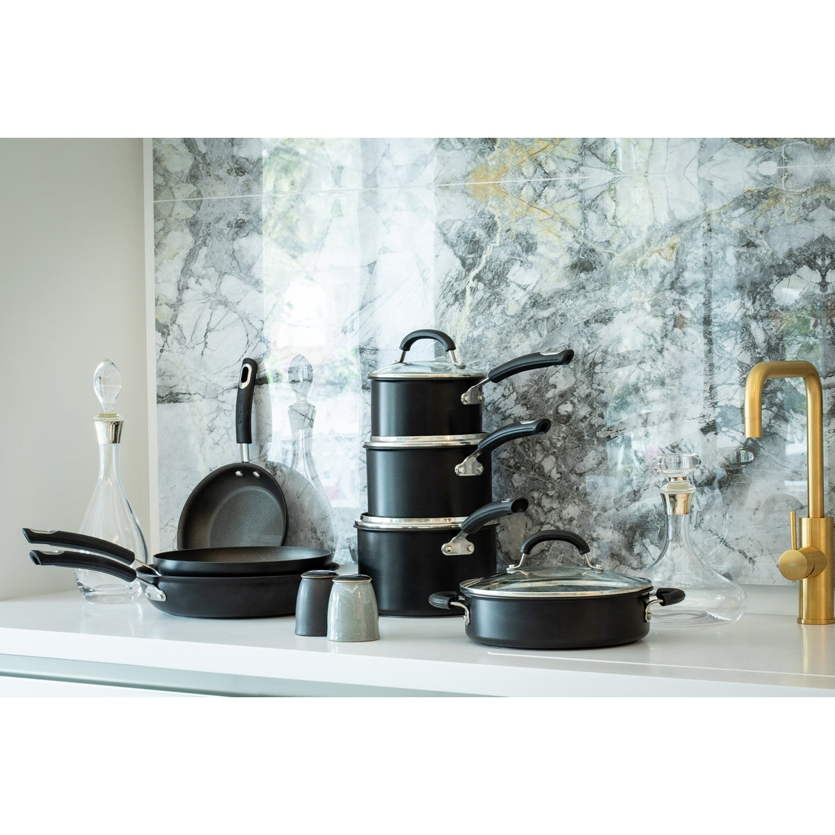Total Non-Stick Skillet & Shallow Casserole Dish Set - 3 Pieces